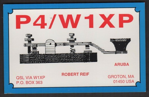 Qsl card w1xp robert - card, "p4/w1xp,robert